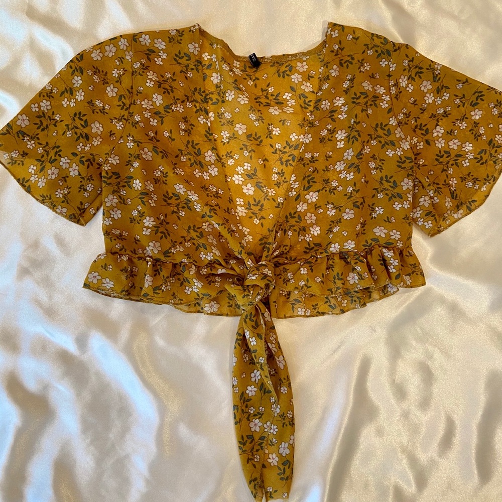 Floral Print Crop Top